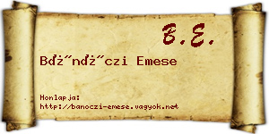 Bánóczi Emese névjegykártya