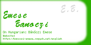 emese banoczi business card